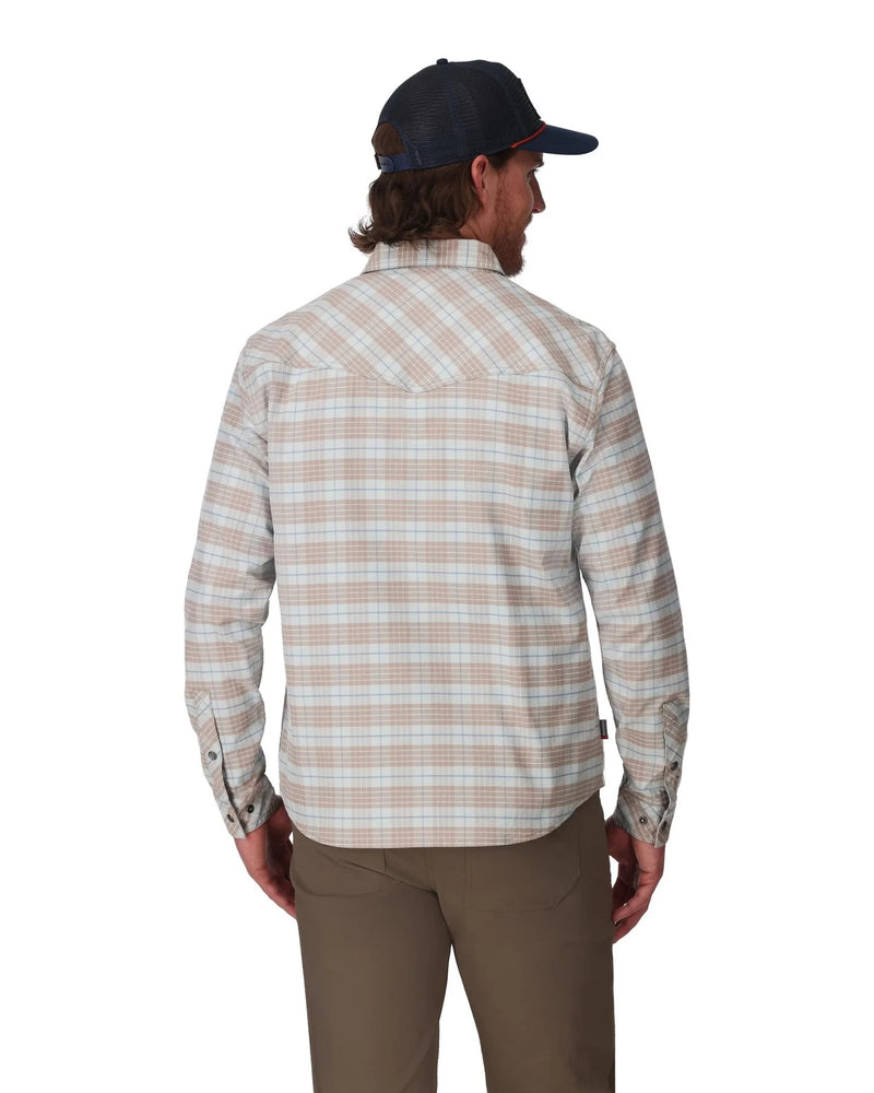 Chemise Simms Brackett LS Homme 2XL Beige à Carreaux - NEUVE Sans étiquette (pêche)