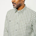 ORVIS TECH CHAMBRAY PLAID WORKSHIRT