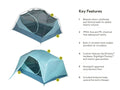 NEMO EQUIPMENT AURORA BACKPACKING TENT & FOOTPRINT 2 PERSON