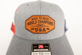 Back-to-Back World Champions USA Hat | Richardson 112 Leather Patch Trucker Hat