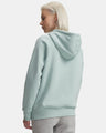UA W RIVAL FLEECE HOODIE - ENAMEL_BLUE