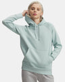 UA W RIVAL FLEECE HOODIE - ENAMEL_BLUE