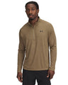 UA M TECH TEXTURED 1/2 ZIP LS