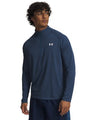 UA M TECH TEXTURED 1/2 ZIP LS