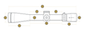 LEU VX-4HD 3-12X40 CDS FIREDOT - dimensions graphic