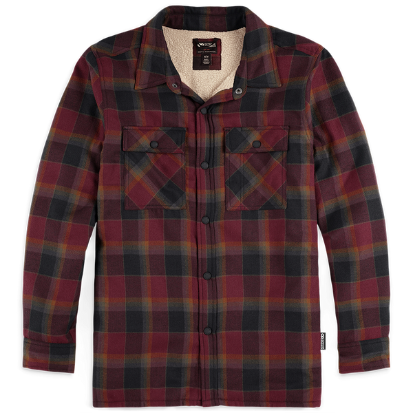 WindRiver Men's Heritage HD1 Water Repellent Sherpa-Lined Flannel Shirt  Jacket